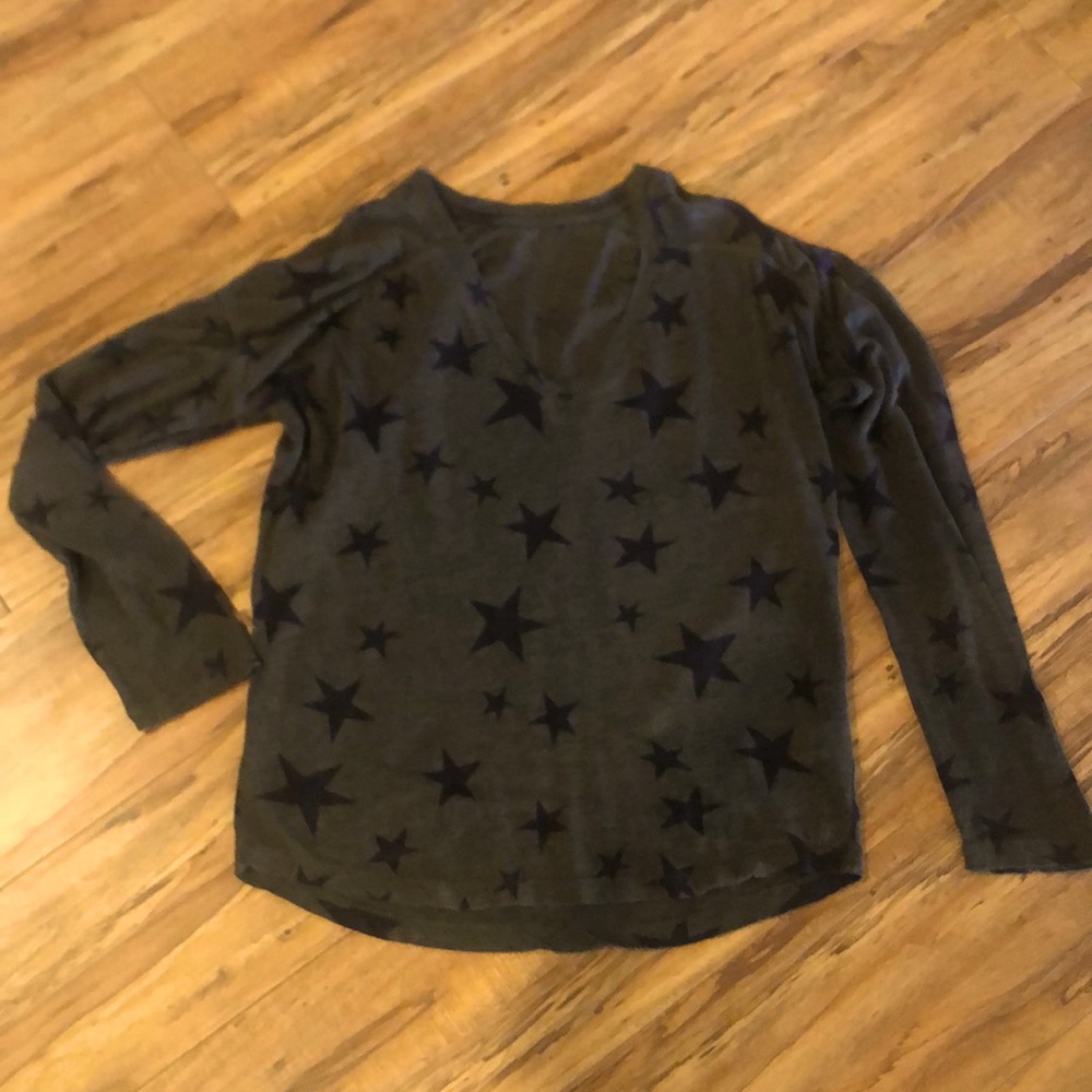 Rails army green linen stars top XS